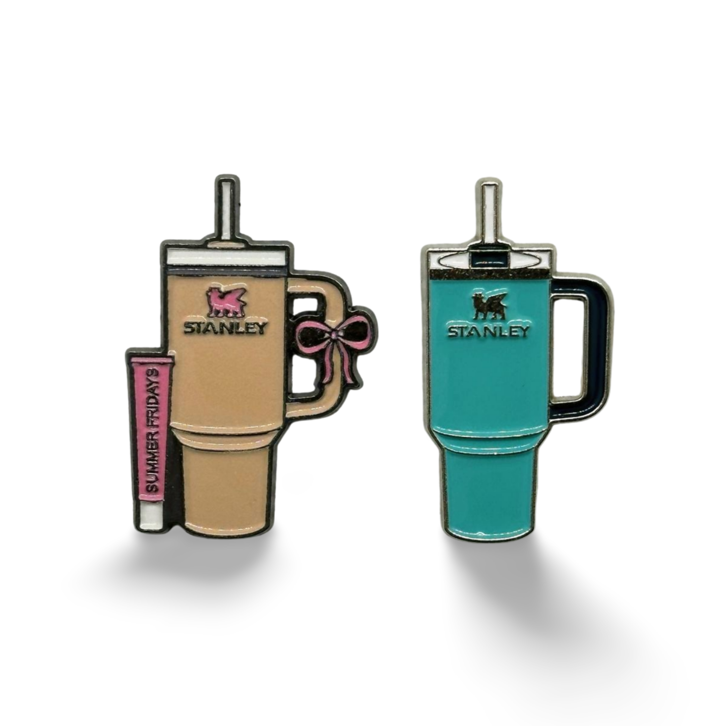 Teal blue Stanley Cup Metal Sticker