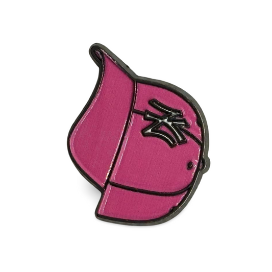 Pink NY Hat Metal Sticker
