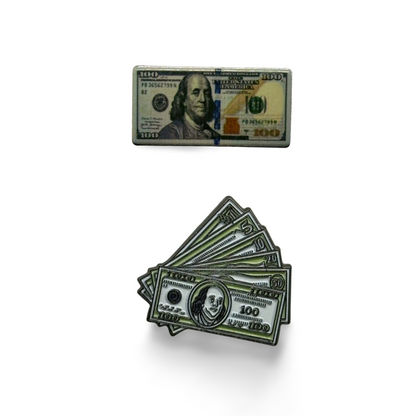 100 Dollars Benjamin Franklin Metal Sticker