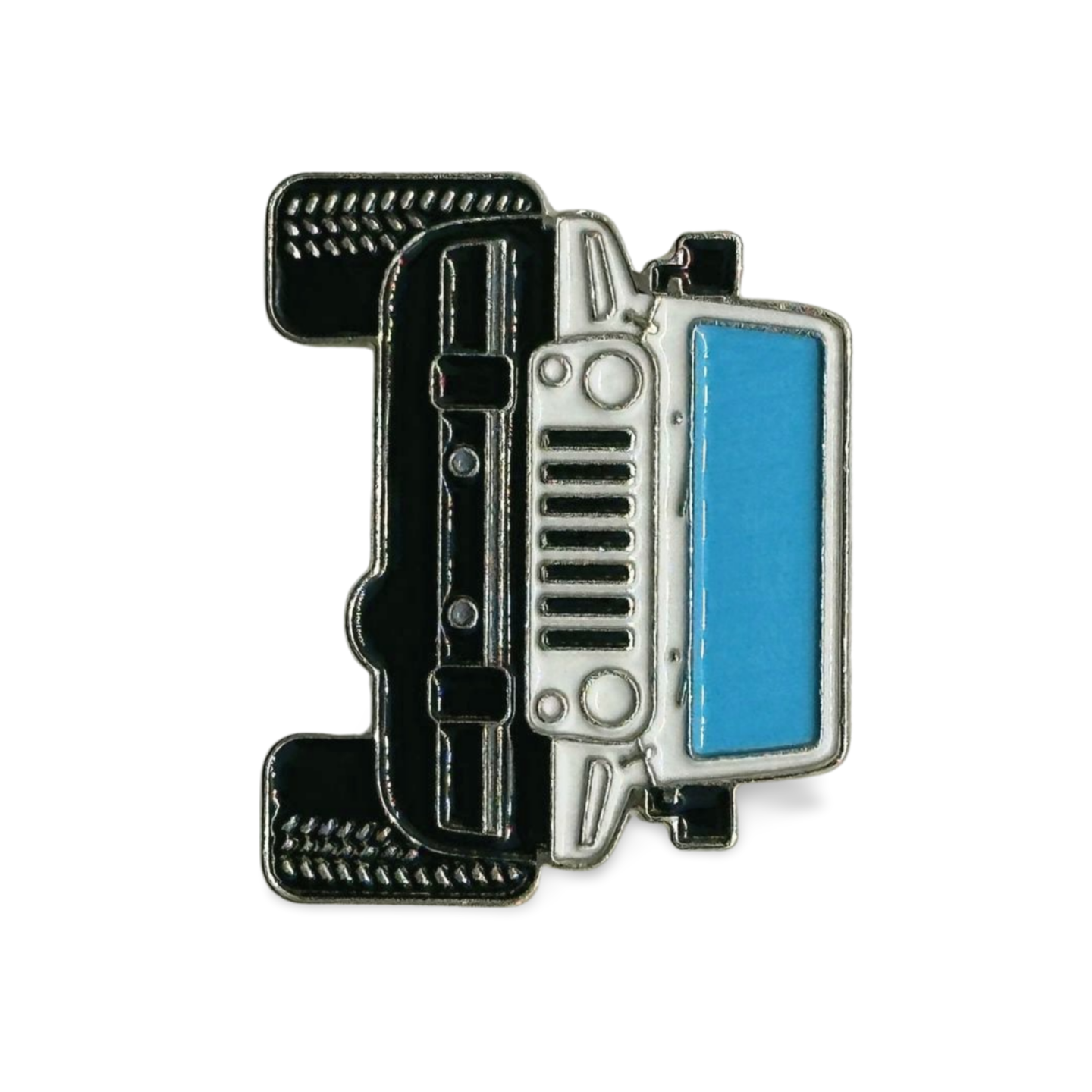 White Jeep Metal Sticker