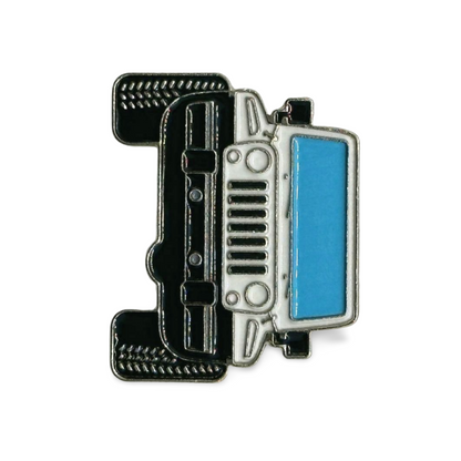 White Jeep Metal Sticker