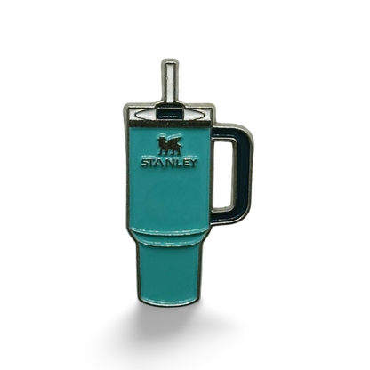 Teal blue Stanley Cup Metal Sticker