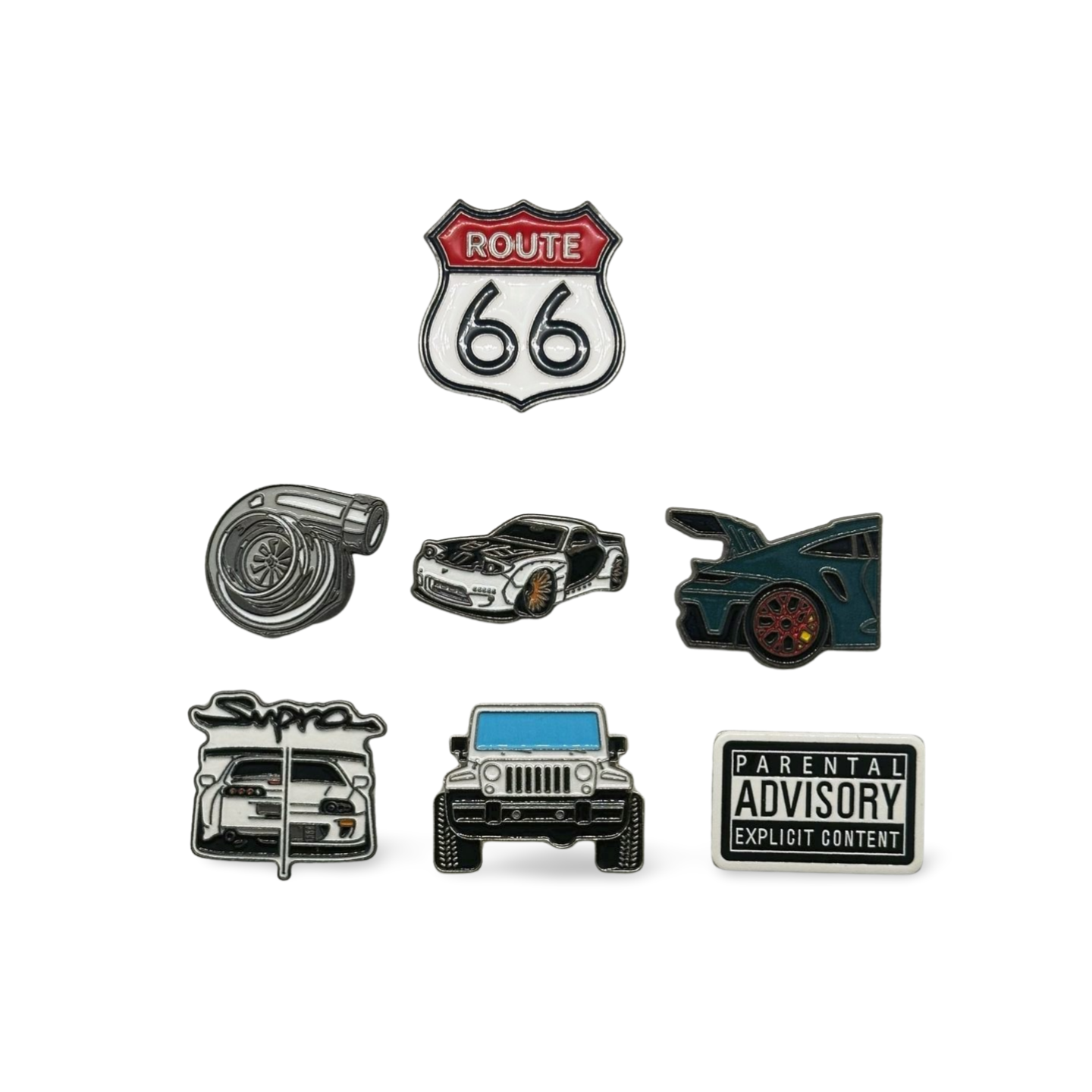 White Jeep Metal Sticker