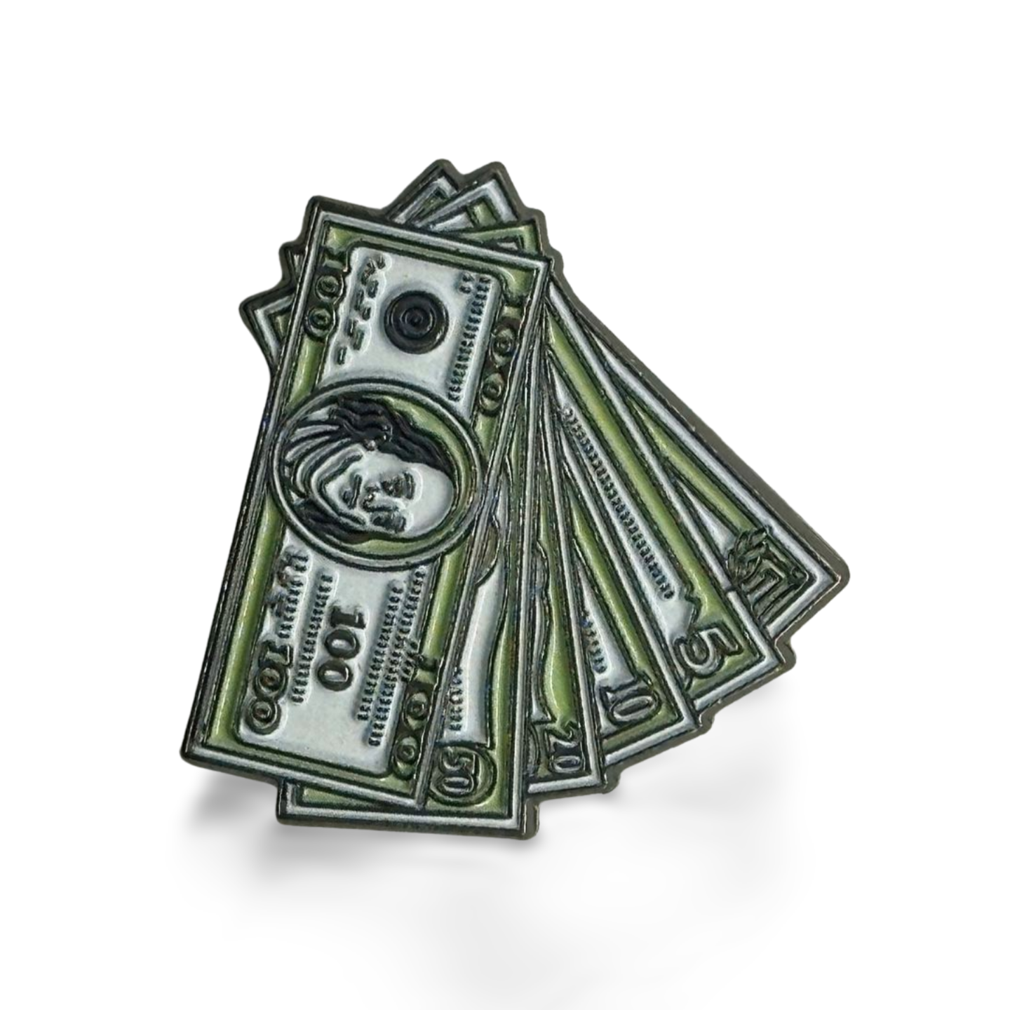 Money Stack Metal Sticker