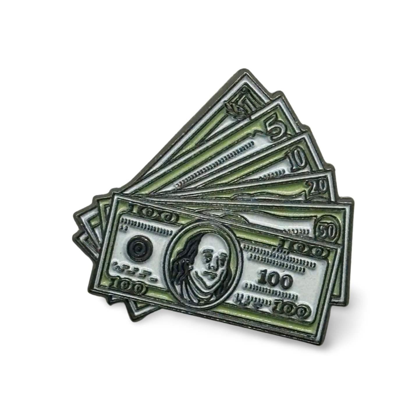 Money Stack Metal Sticker