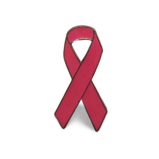 Pink Ribbon Metal Sticker
